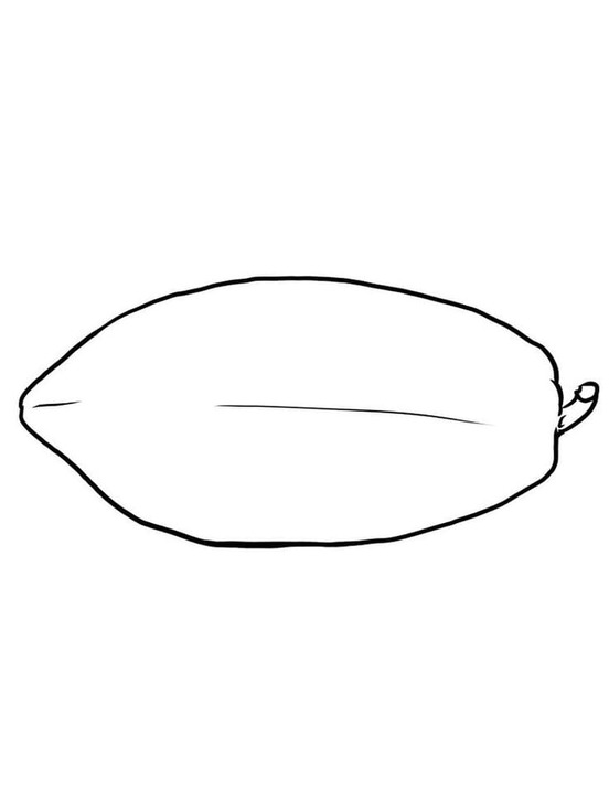 Dibujos de Papaya muy básico para colorear