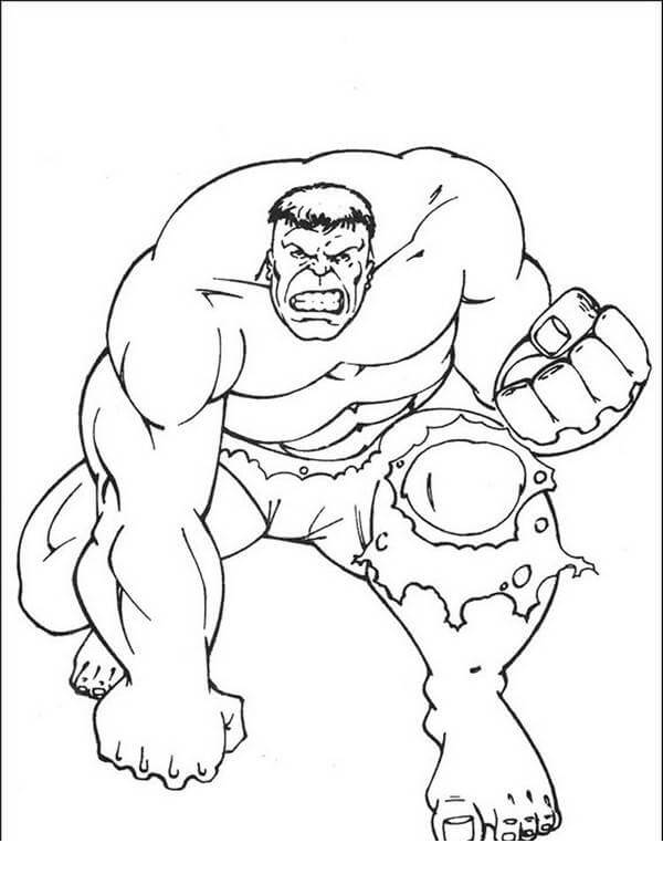 Pelea de Hulk para colorir