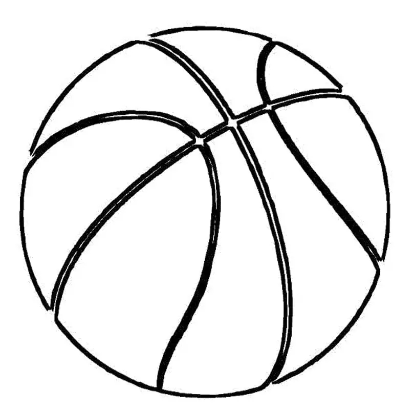 Dibujos de Pelota de baloncesto para imprimir gratis para colorear