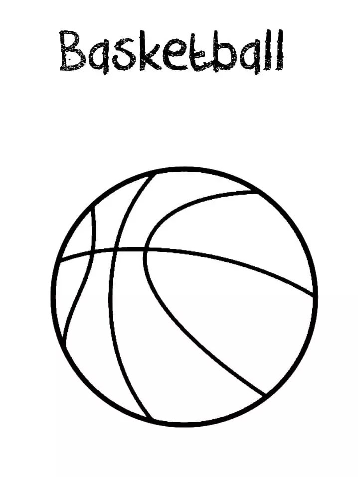 Dibujos de Pelota de baloncesto para imprimir para colorear