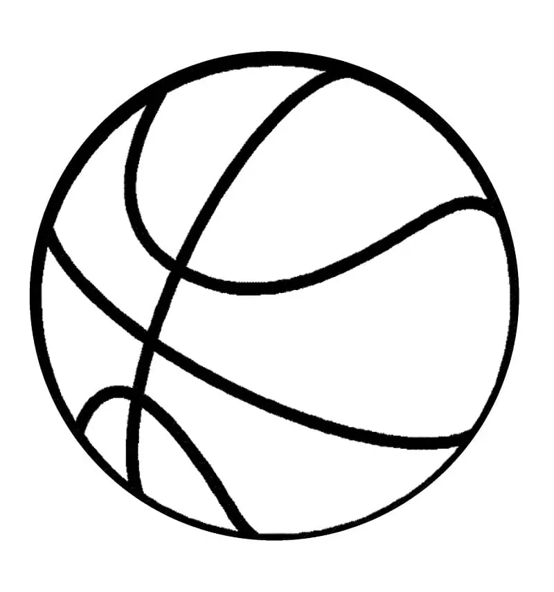 Dibujos de Pelota de baloncesto sencilla para colorear