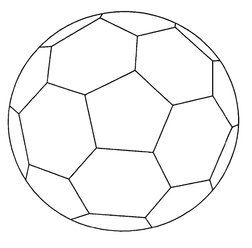 Dibujos de Pelota de fútbol fácil para colorear