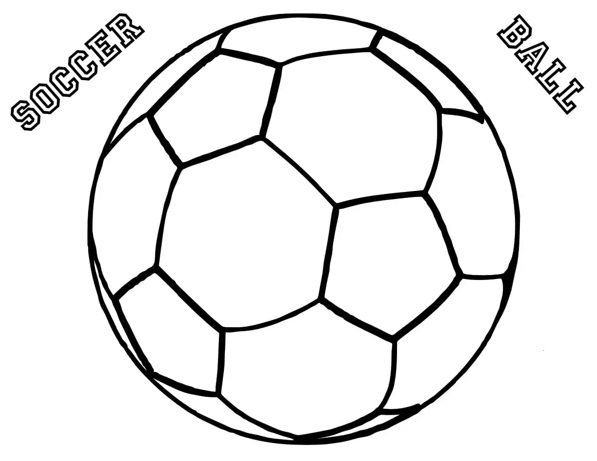 Dibujos de Pelota de fútbol imprimible para colorear