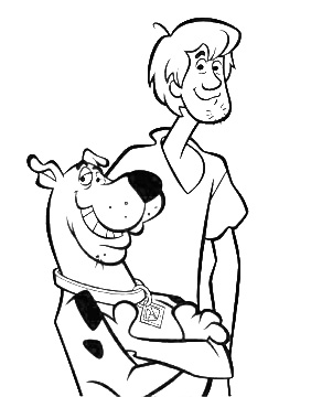 Peludo y Scooby Doo para colorir