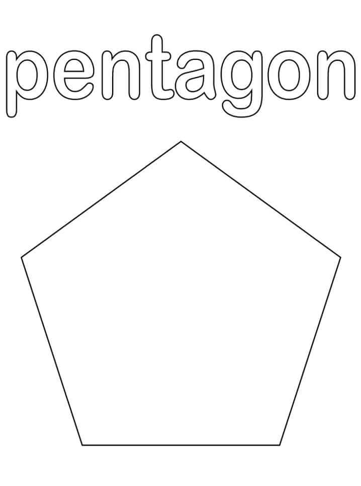 Dibujos de Pentágono para colorear
