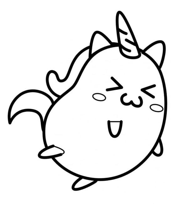 Gato Unicornio para colorear