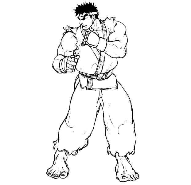 Perfecto Ryu para colorir