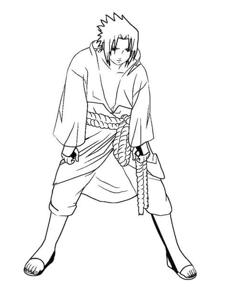 Perfecto Sasuke para colorir