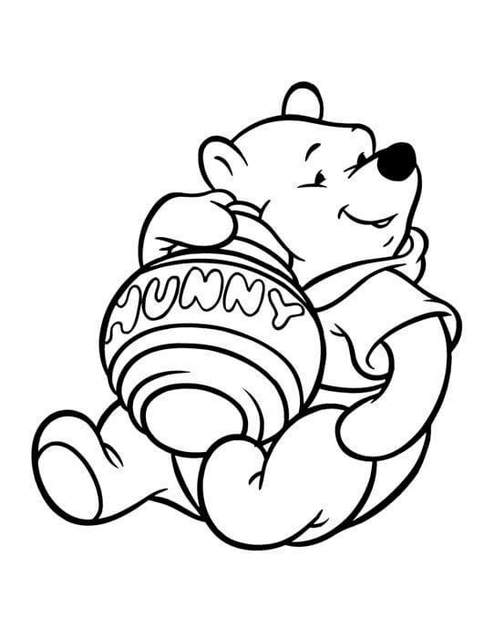Perfecto Winnie de Pooh para colorir