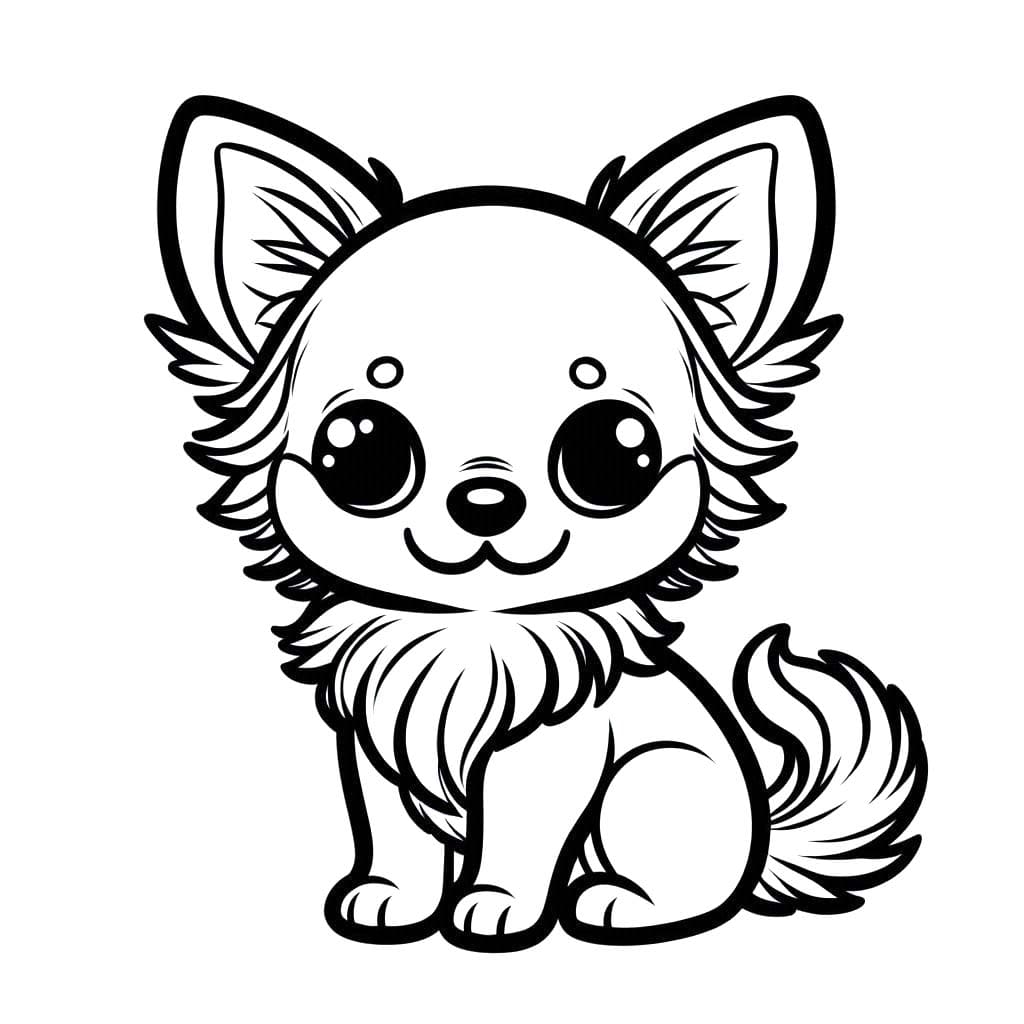 Dibujos de Perro Chihuahua 1 para colorear