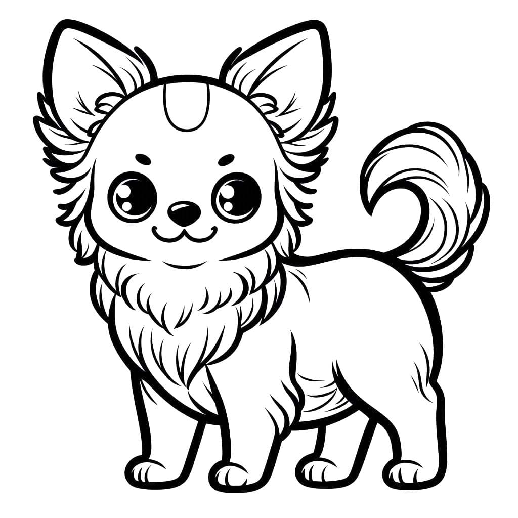 Dibujos de Perro Chihuahua 3 para colorear