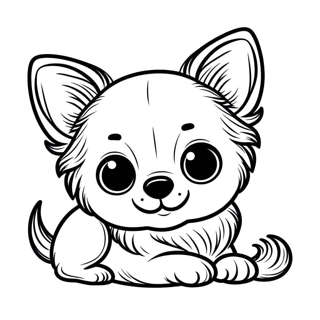 Dibujos de Perro Chihuahua 5 para colorear