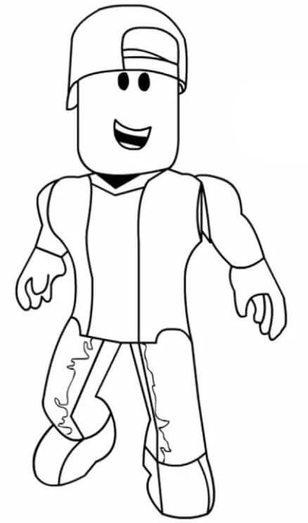 Personaje normal Roblox para colorir
