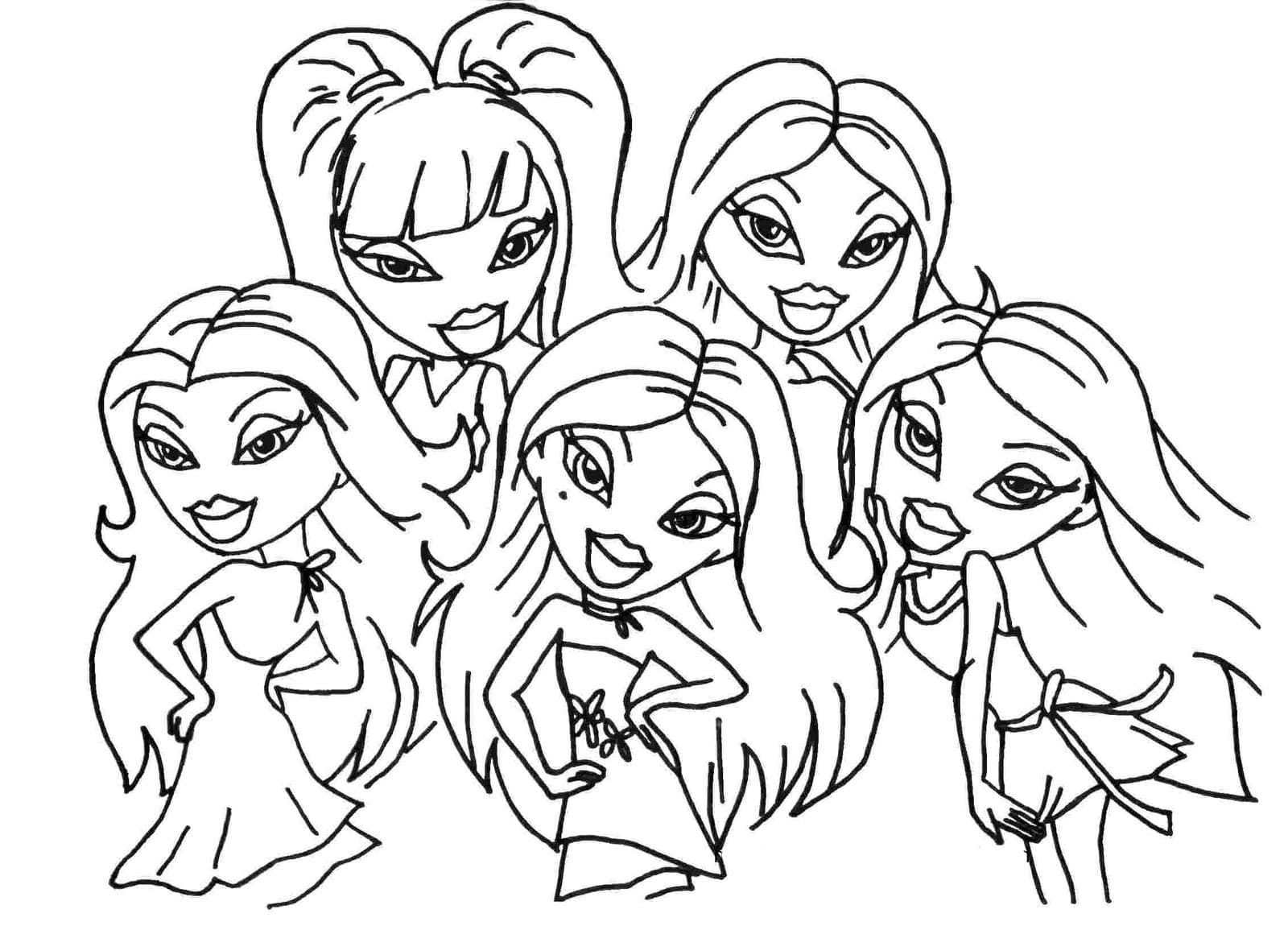 Dibujos de Personajes de Bratz para colorear