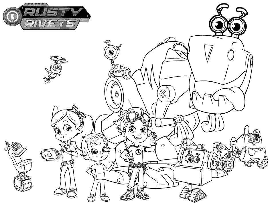 Personajes De Rusty Rivets para colorir