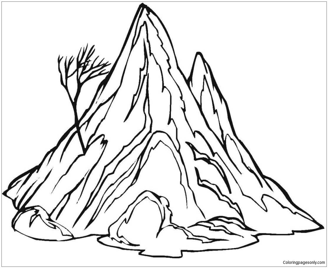 Dibujos de Piedra De Montaña para colorear