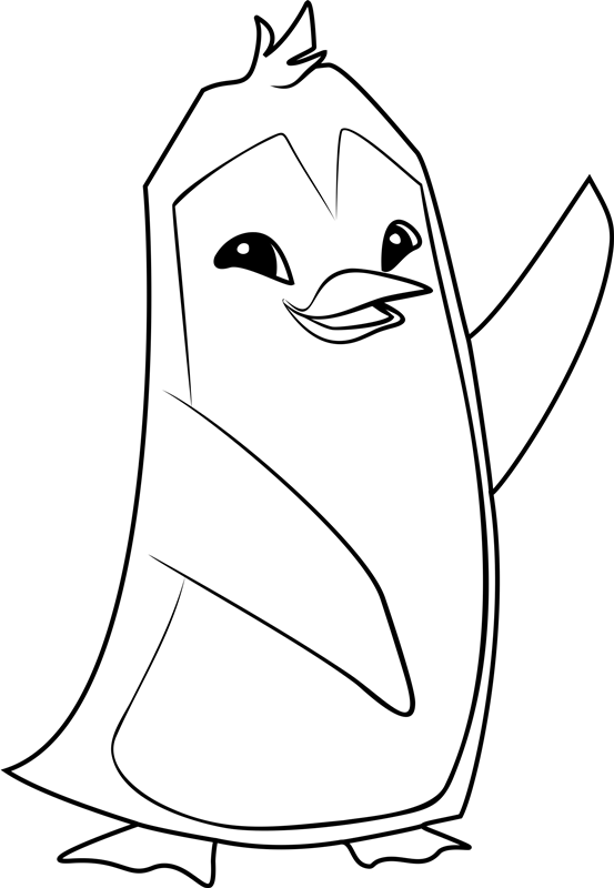 Dibujos de Pingüino Divertido para colorear
