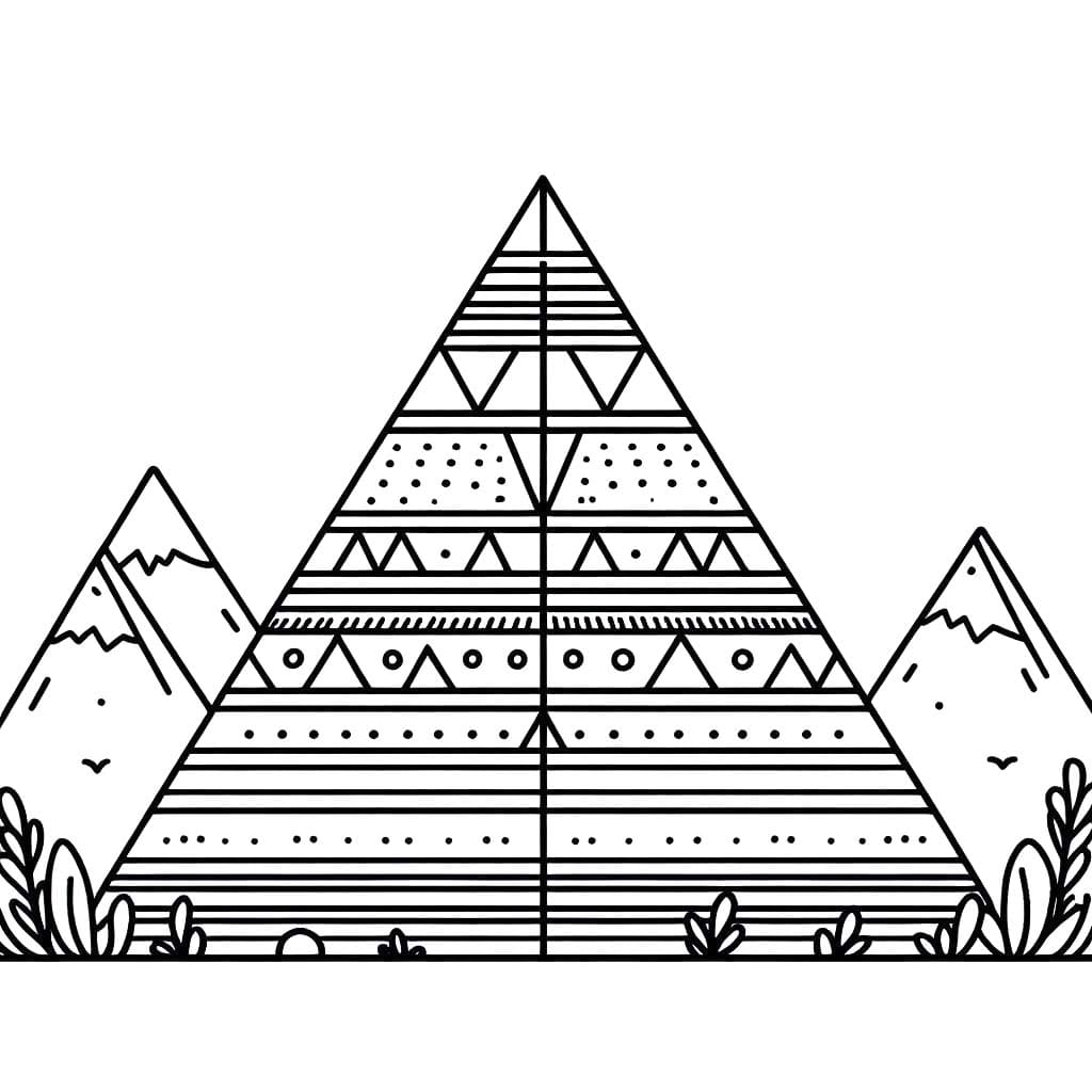 Dibujos de Pirámide 4 para colorear