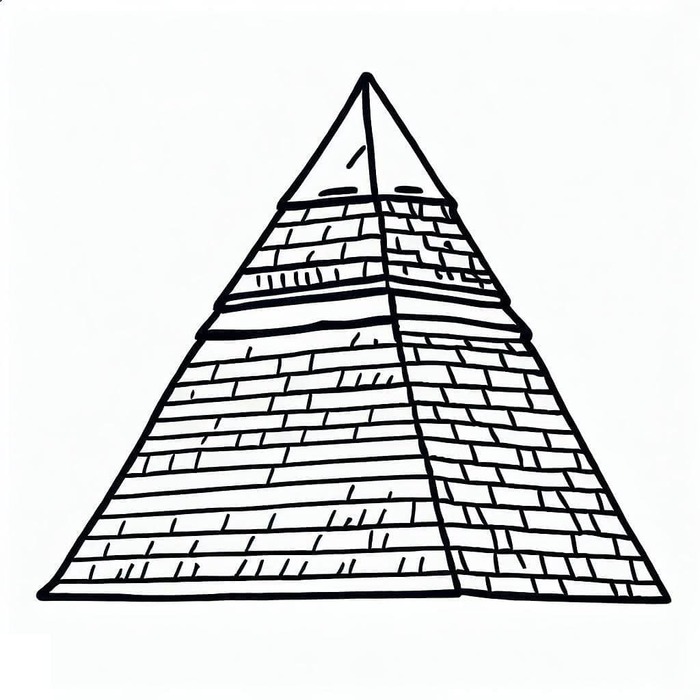 Dibujos de Pirámide básico para colorear