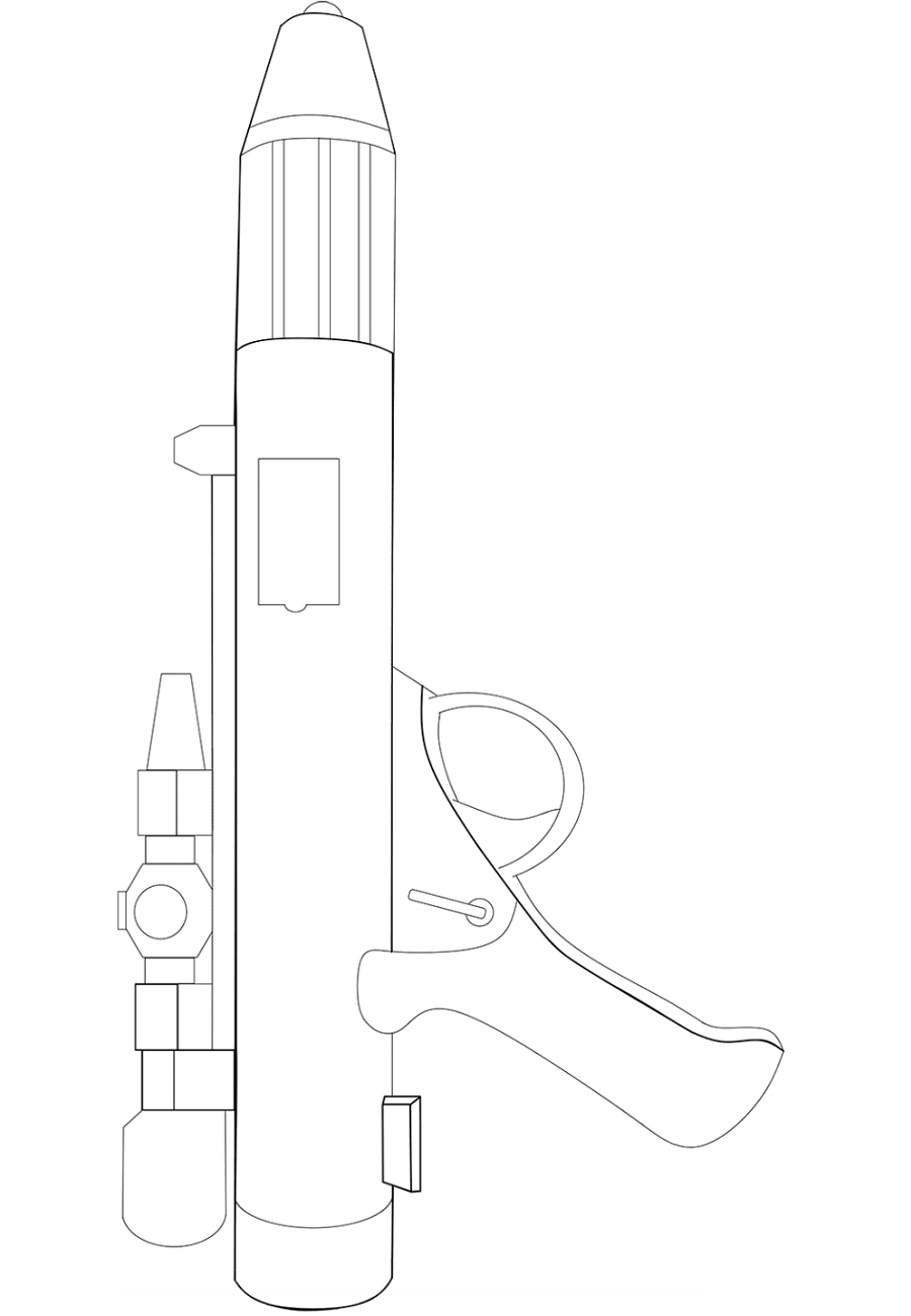 Pistola Bláster DH 17 para colorir