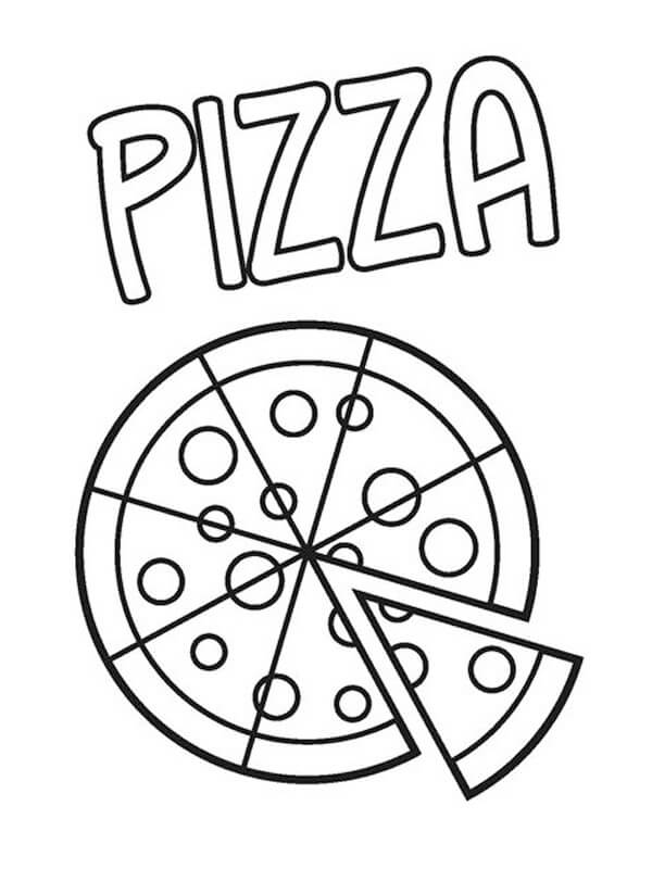Dibujos de Pizza Regular para colorear