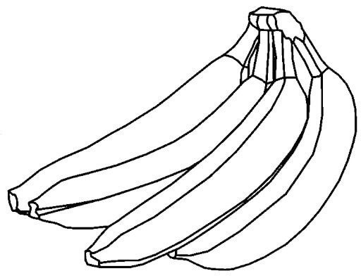 Dibujos de Plátano Básico para colorear