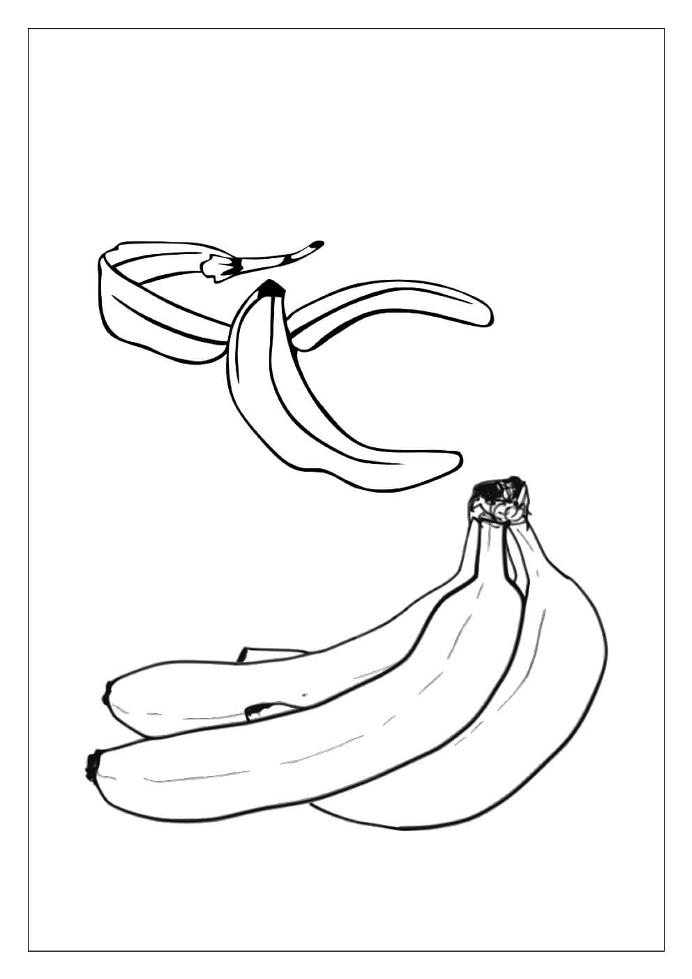 Plátano Gratis para colorir