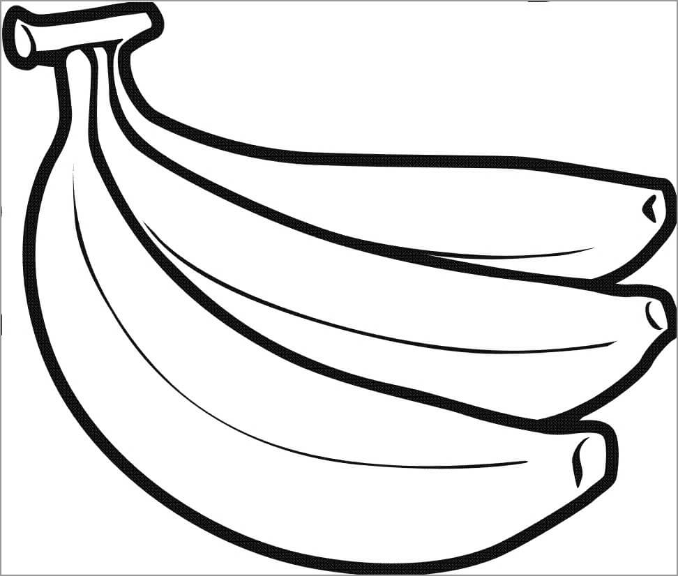 Dibujos de Plátano Normal para colorear