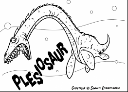 Dibujos de Plesiosaurio Bajo El Agua para colorear