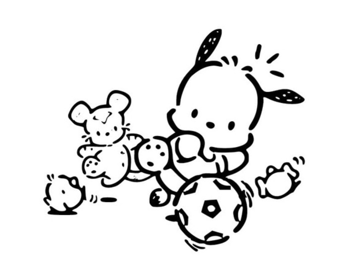 Dibujos de Pochacco imprimir para colorear
