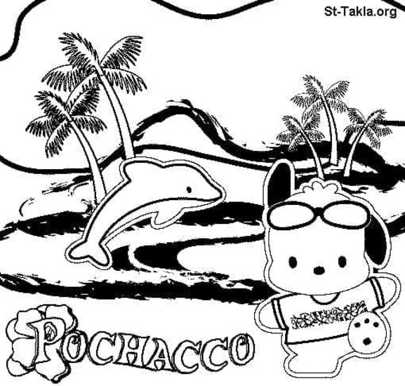 Dibujos de Pochacco muy fácil para colorear