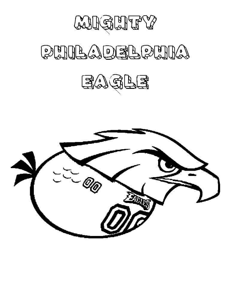 Dibujos de Poderosa Águila de Filadelfia para colorear
