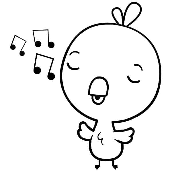 Dibujos de Pollitos muy fácil para colorear