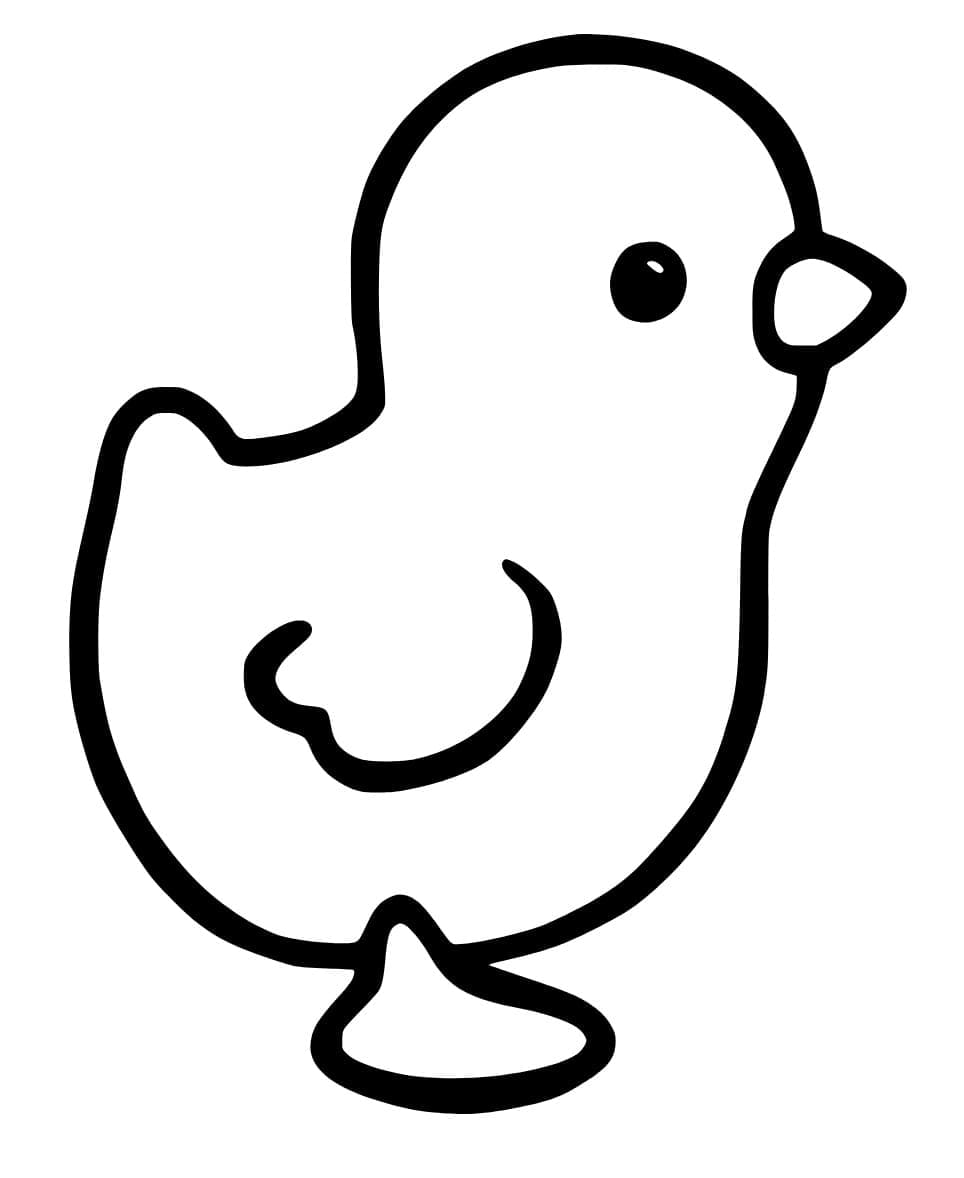 Dibujos de Pollitos muy sencillo para colorear