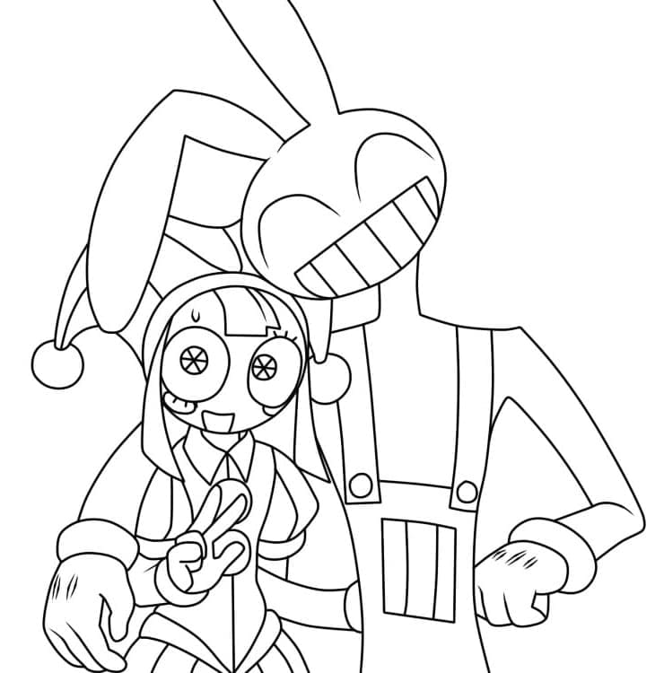 Dibujos de Pomni para niños para colorear