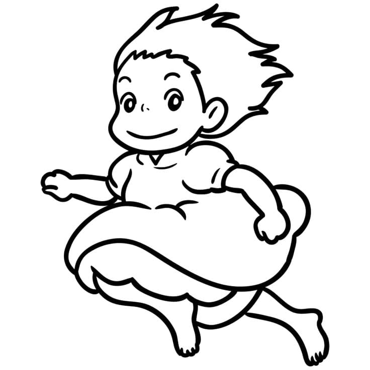 Ponyo para colorear