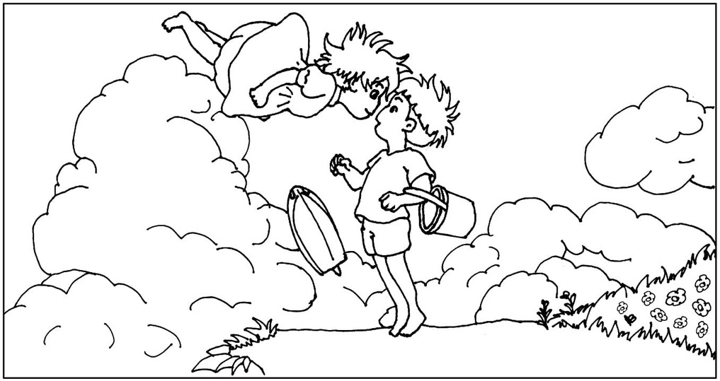 Dibujos de Ponyo gratis para niños para colorear
