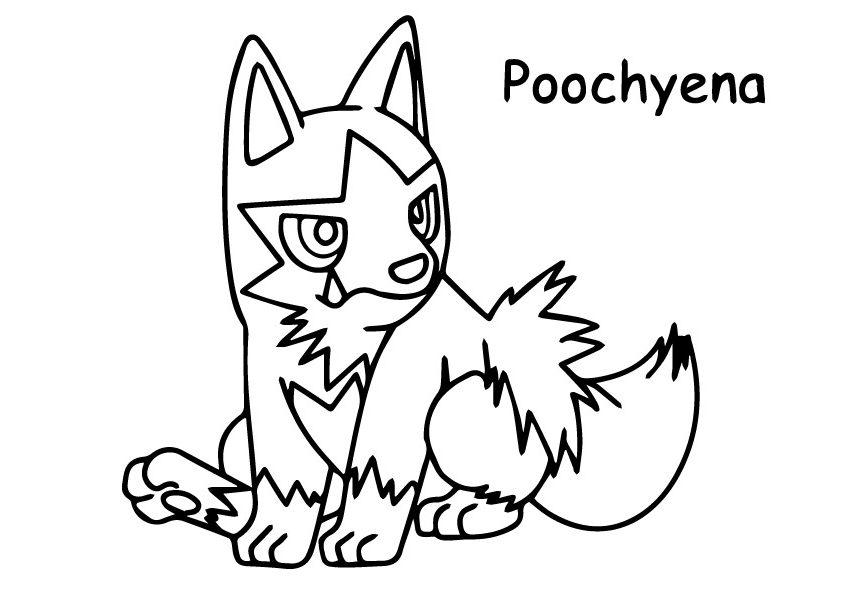 Dibujos de Poochyena Lindo para colorear