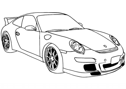 Porsche 911 GT3 para colorir