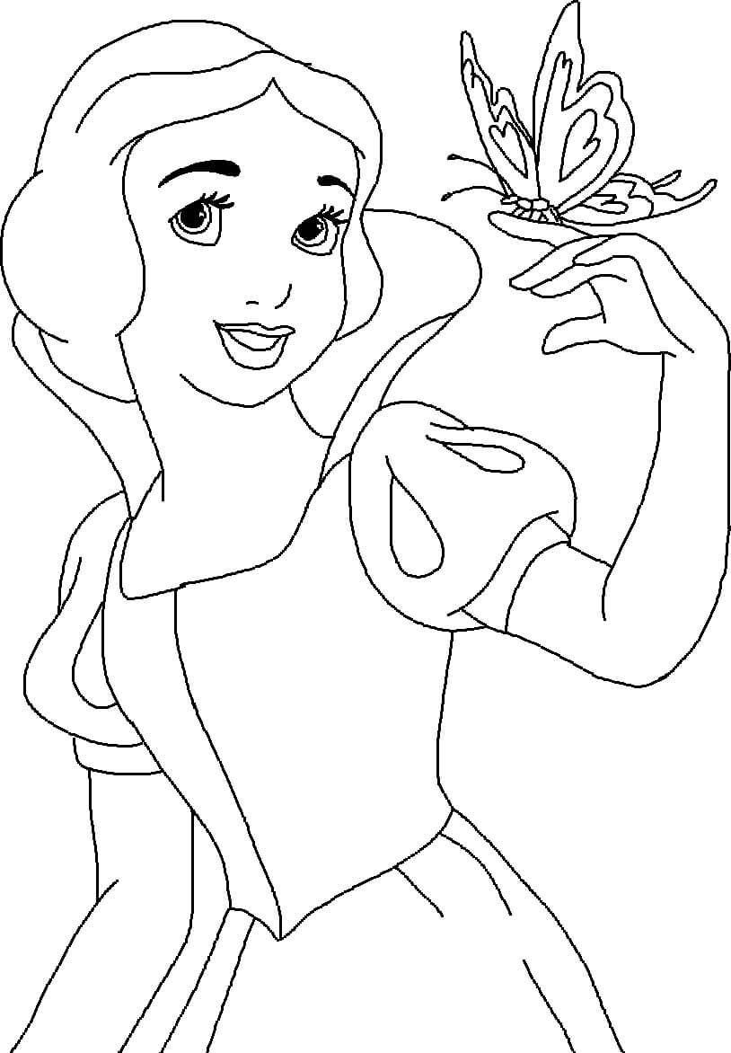Princesa Blancanieves para colorir