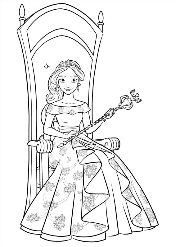 Princesa Elena para colorir