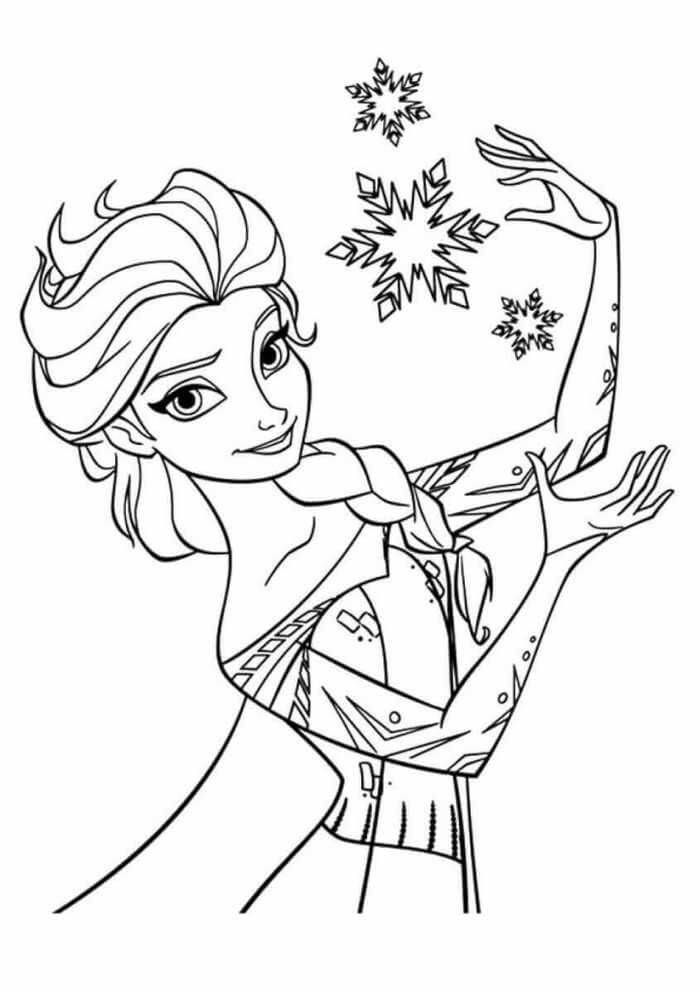 Princesa Elsa para colorir