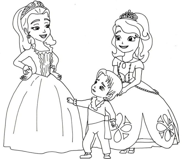 Dibujos de Princesita Sofía 1 para colorear