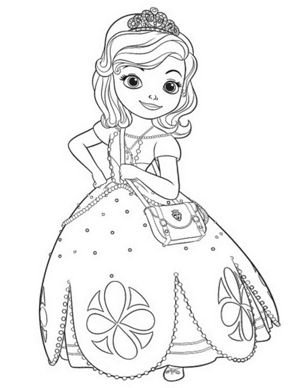 Dibujos de Princesita Sofía 3 para colorear