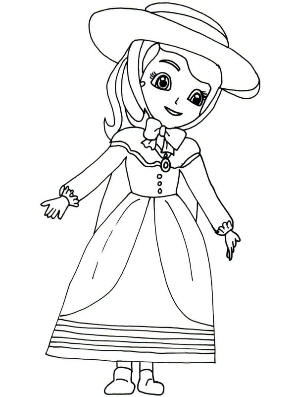 Dibujos de Princesita Sofía 4 para colorear