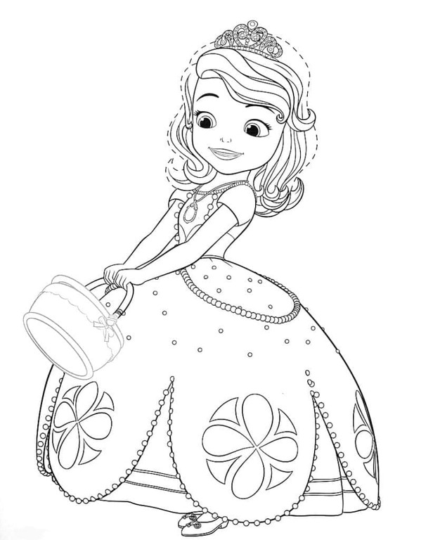 Dibujos de Princesita Sofía 5 para colorear