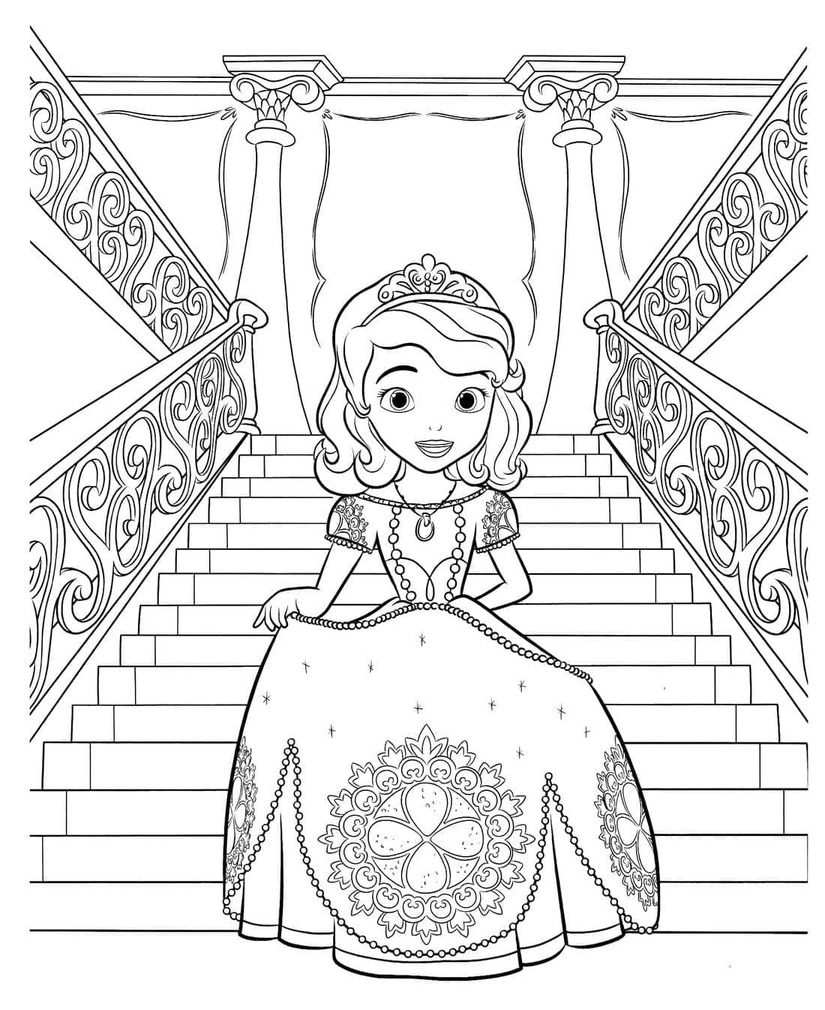 Dibujos de Princesita Sofía 6 para colorear