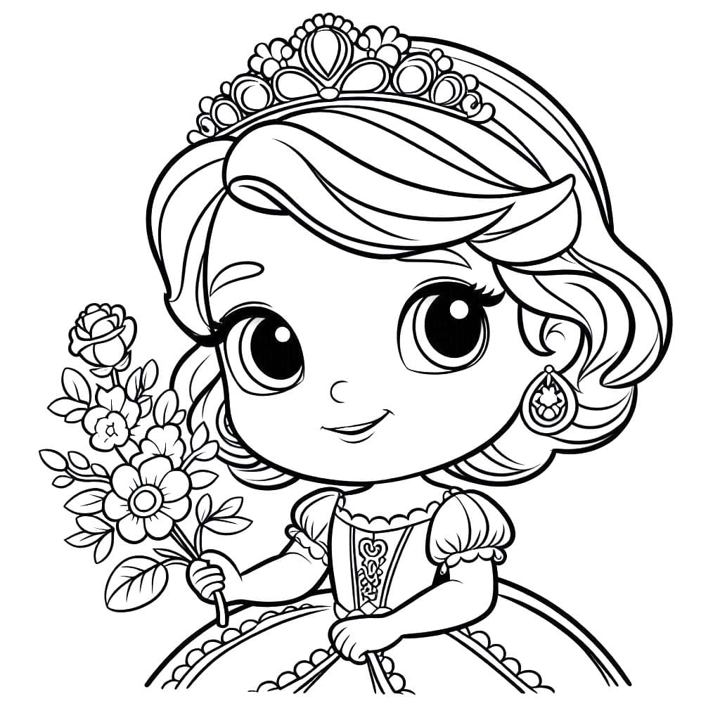 Dibujos de Princesita Sofía lindo para colorear