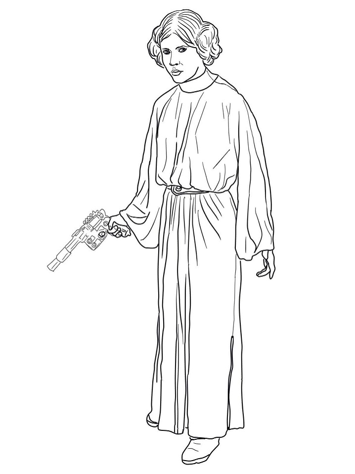 Princess Leia para colorir
