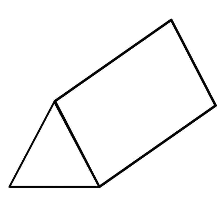 Prisma Triangular para colorir